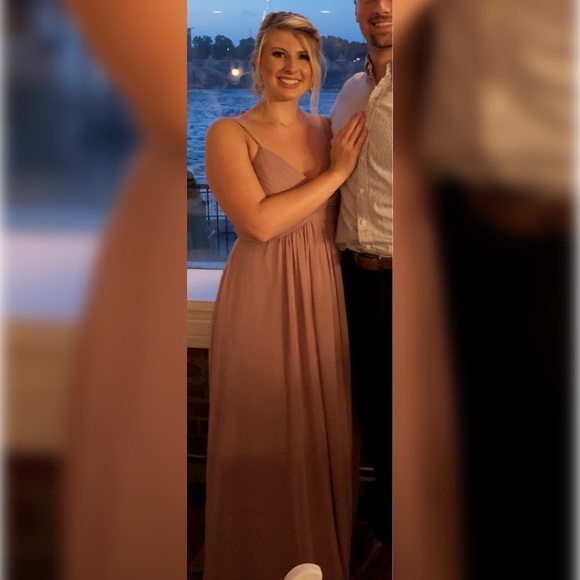 Dusty Rose Azazie Size 12 Bridesmaid Dress - Picture 5 of 7